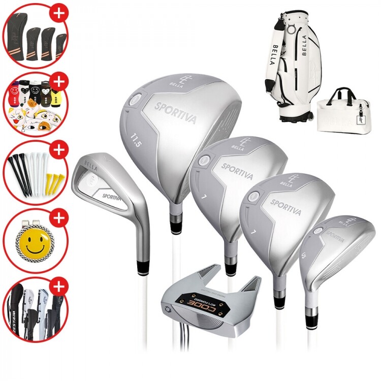 [증정A] 예스골프정품 24년 예스 벨라 스포티바 풀세트 그레이 화이트 색상 12개 구성 백세트 포함 GF