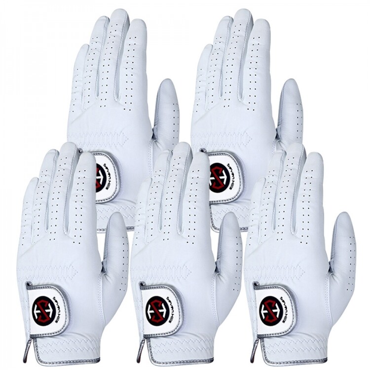 세븐힐스 카브레타 천연 양피 왼손 여성용 장갑 5장 세트 GF