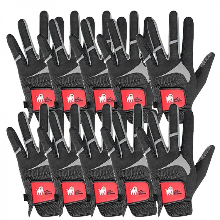 [옐로우바나나] 스파이더 블랙 실리콘 골프장갑 남성용 10장세트 GF