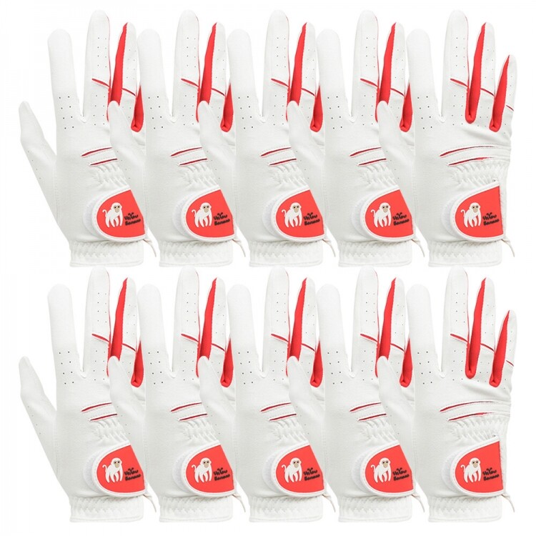 [옐로우바나나] 합성피혁 골프장갑 여성용 10장 세트 GF