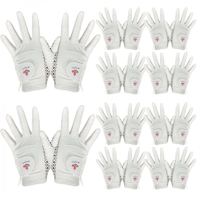 [폴리브파크골프정품] 메이플 파크골프장갑 여성용 화이트 10장 세트 GF