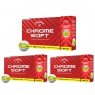 [캘러웨이정품] 크롬소프트 360 스트라이프 옐로우 골프공 (12구 3피스) 3더즌세트 GF