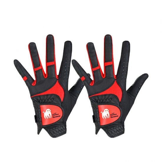 [옐로우바나나] 스파이더 블랙 실리콘 골프장갑 여성용 2장세트 GF