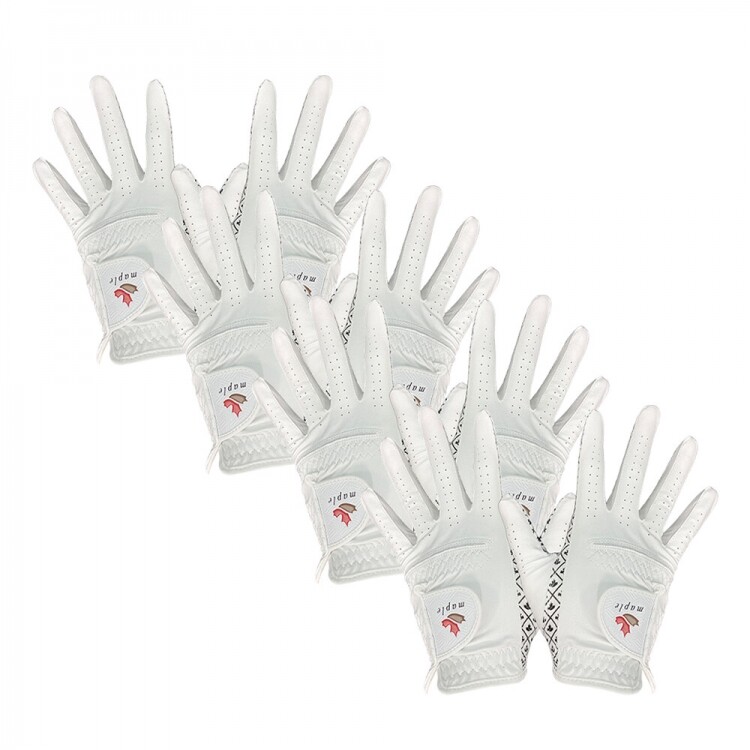 [폴리브파크골프정품] 메이플 파크골프장갑 남성용 화이트 양손 4세트 GF