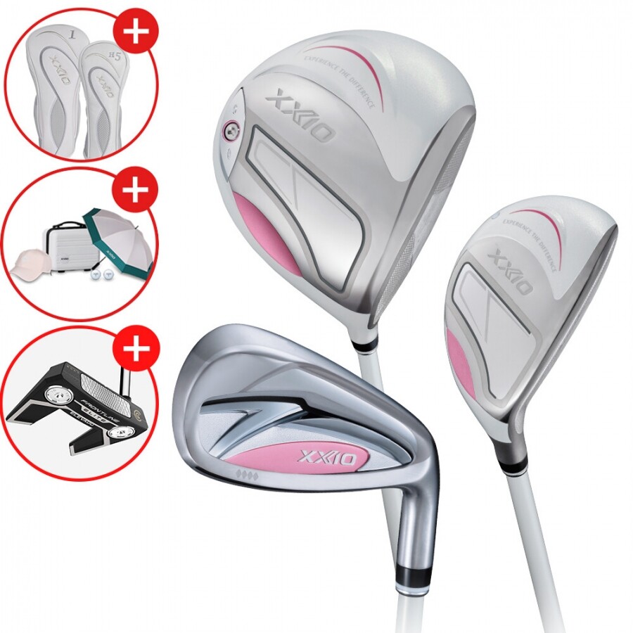 [클리브랜드 퍼터증정][던롭스포츠 코리아] 젝시오14 여성용 화이트 풀세트 (D+U+IR) GF