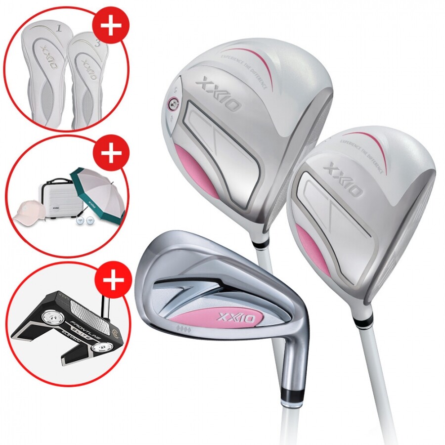 [클리브랜드 퍼터증정][던롭스포츠 코리아] 젝시오14 여성용 화이트 풀세트 (D+W+IR) GF