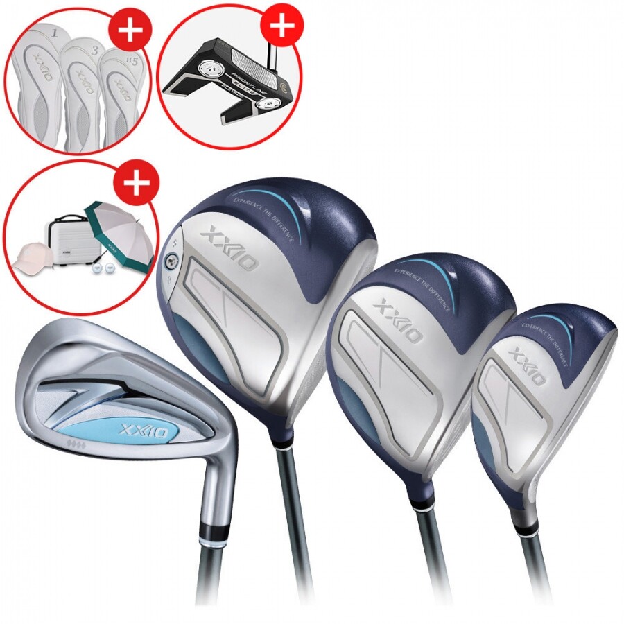 [클리브랜드 퍼터증정][던롭스포츠 코리아] 젝시오14 여성용 블루 풀세트 (D+W+U+IR) GF