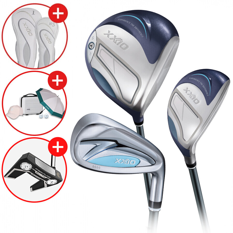 [클리브랜드 퍼터증정][던롭스포츠 코리아] 젝시오14 여성용 블루 풀세트 (D+U+IR) GF