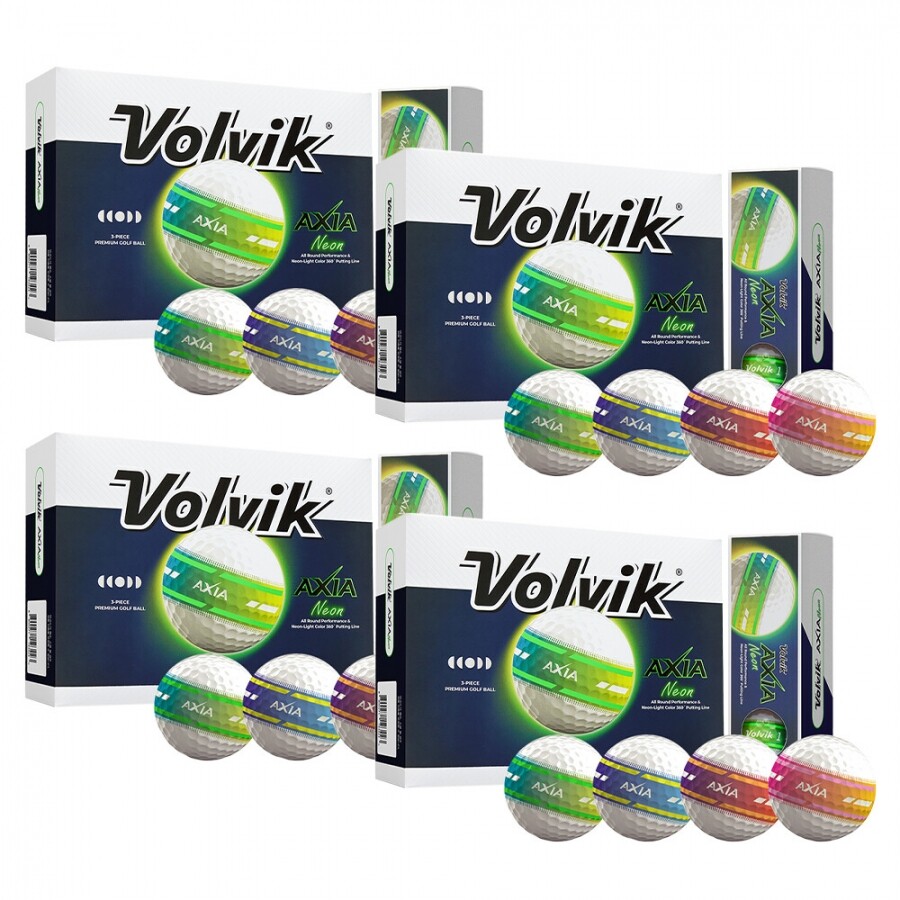 [볼빅정품] 로고볼 무료인쇄10+1 2026 엑시아(AXIA) NEON 4개 세트 GF