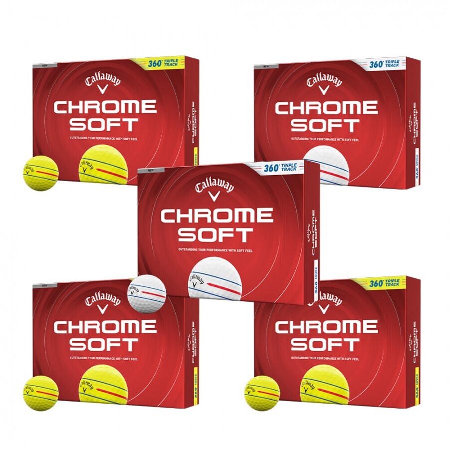 [한국캘러웨이정품] 26년 크롬소프트 360 트리플트랙 골프공 (12구 3피스) GF 5개 세트 GF