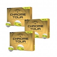 [한국캘러웨이정품] 26년 크롬 투어 360 옐로우 스트라이프 골프공 (12구 4피스) GF 3개 세트 GF