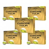 [한국캘러웨이정품] 26년 크롬 투어 360 옐로우 스트라이프 골프공 (12구 4피스) GF 5개 세트 GF