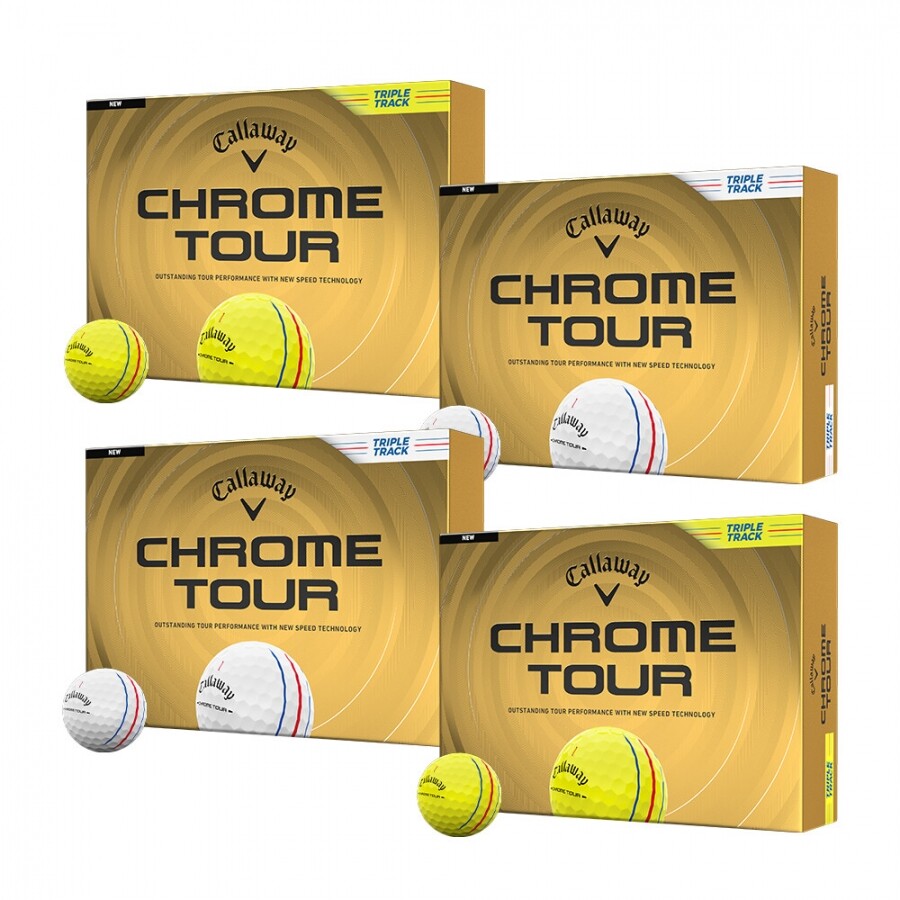[한국캘러웨이정품] 26년 크롬 투어 트리플트랙 골프공 (12구 4피스) 4개 세트 GF