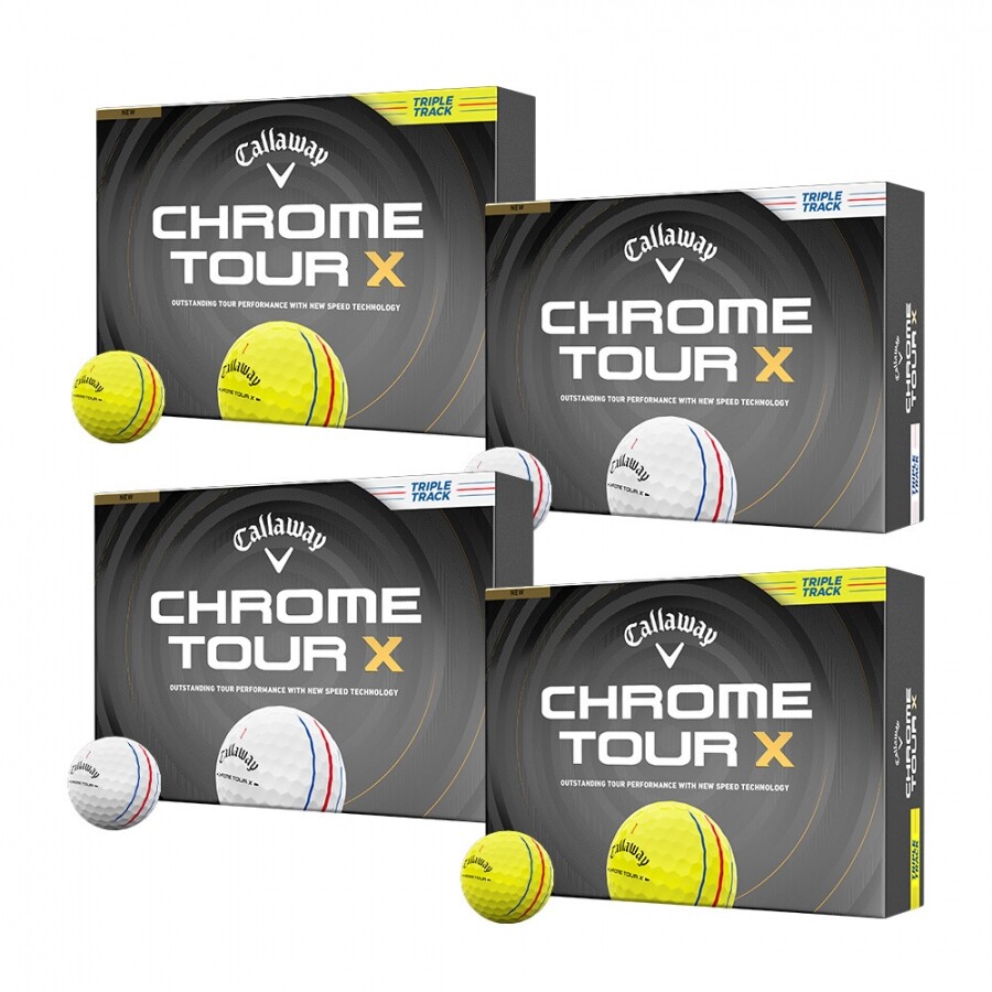 [한국캘러웨이정품] 26년 크롬 투어 X 트리플트랙 골프공 (12구 4피스) 4개 세트 GF