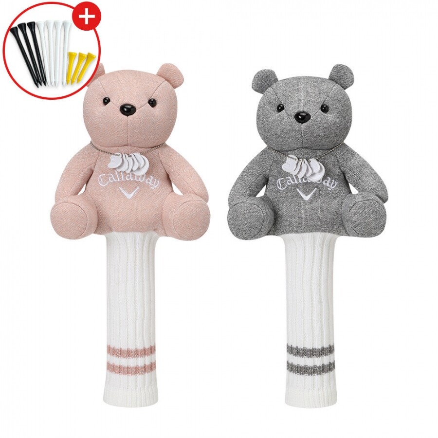 증정 한국캘러웨이골프 26년 캘러웨이 베어 (Bear) 우드 헤드커버 GF