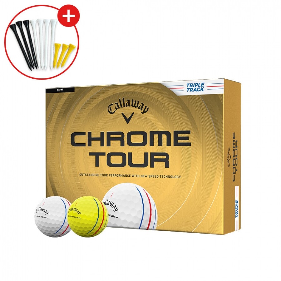 증정 [한국캘러웨이정품] 26년 크롬 투어 트리플트랙 골프공 (12구 4피스) GF