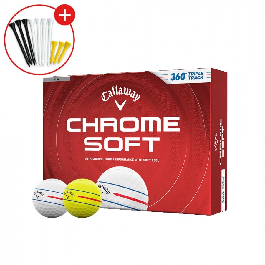 증정 [한국캘러웨이정품] 26년 크롬소프트 360 트리플트랙 골프공 (12구 3피스) GF
