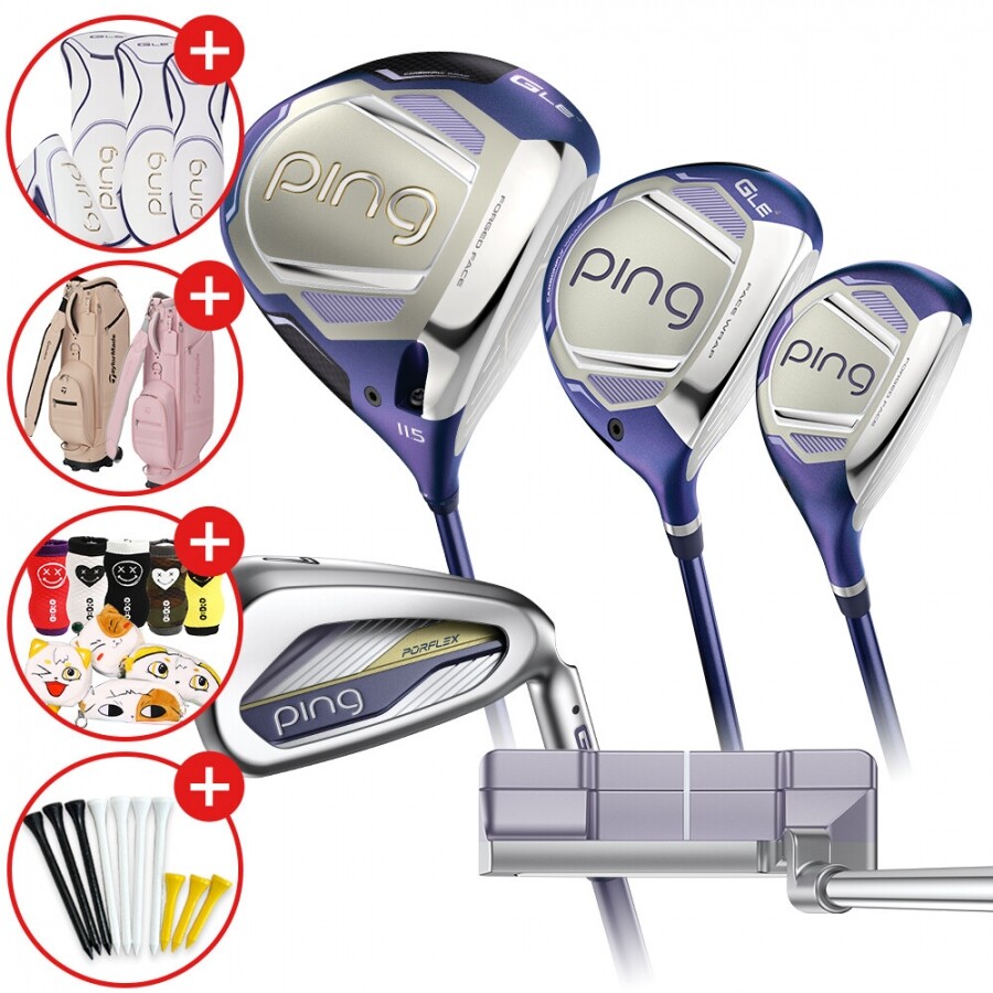 증정[삼양인터내셔날 정품] 핑 26년 GLE 4 여성용 조합풀세트(DR,FW,U,I,P) 캐디백증정 GF