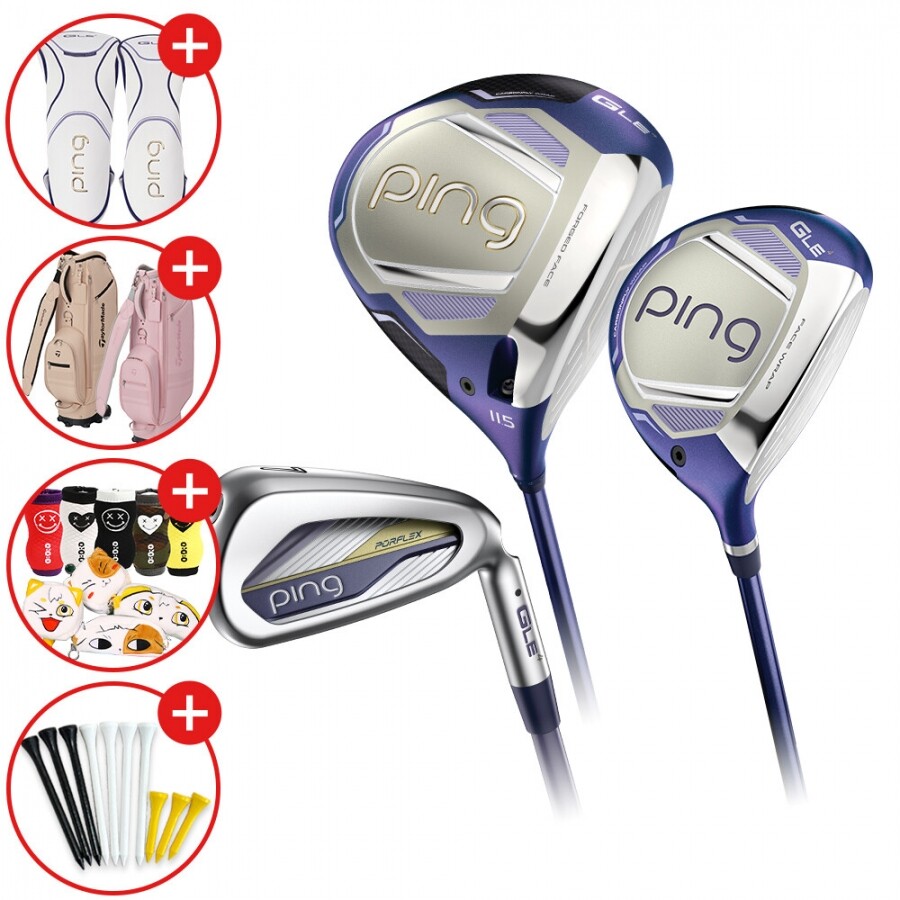 증정[삼양인터내셔날 정품] 핑 26년 GLE 4 여성용 조합풀세트(DR,FW,I) 캐디백증정 GF