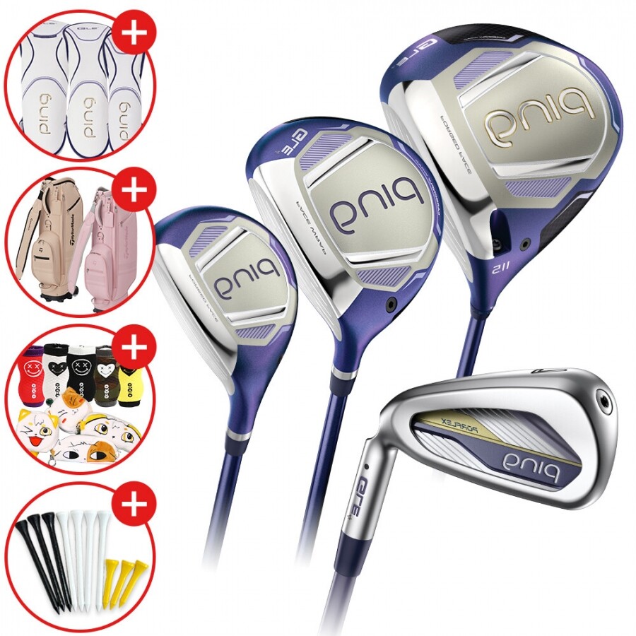 증정[삼양인터내셔날 정품] 핑 26년 GLE 4 여성용 조합풀세트(DR,FW,U,I) 좌타(특주) 캐디백증정 GF