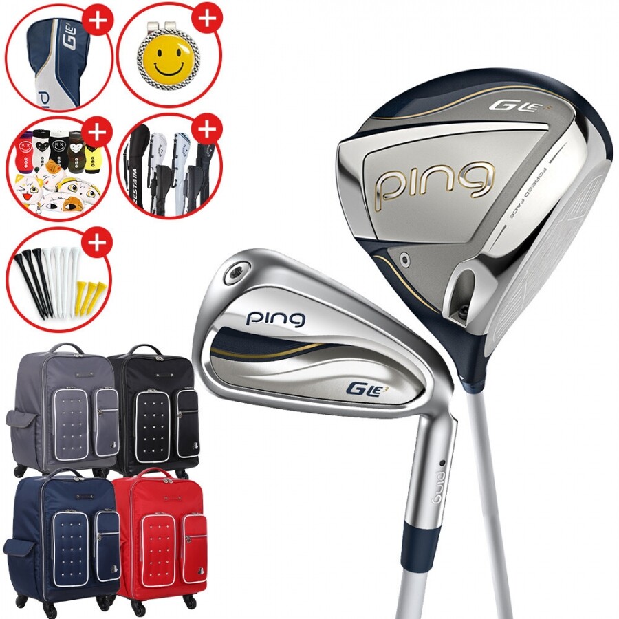 증정A(보스턴백증정)[삼양인터내셔널] 핑 GLE 3 여성 조합풀세트(DR,I) 8I(5H,6~9,P,U,SW) L강도 GF