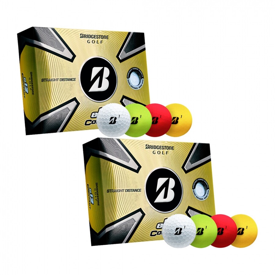브릿지스톤 CONTACT B 골프공 3피스(화이트/옐로우/그린) 2세트 GF