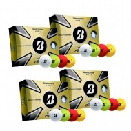 브릿지스톤 CONTACT B 골프공 3피스(화이트/옐로우/그린) 4세트 GF